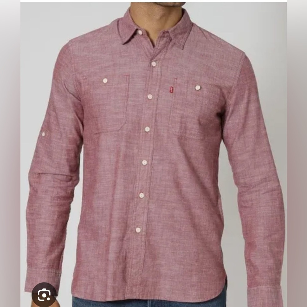 Levi's Casual Red Button-Down Shirt